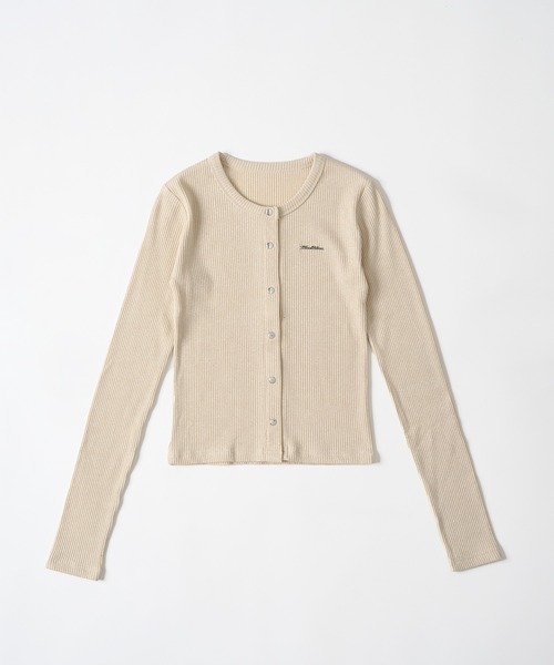 FCMM（エフシーエムエム）の「GLITTER ROUND NECK CARDIGAN/グリッダーラウンドネックカーディガン（カーディガン/ボレロ・レディース・ホワイト/ブラック/グレー・MEDIUM/SMALL）」の12枚目の写真