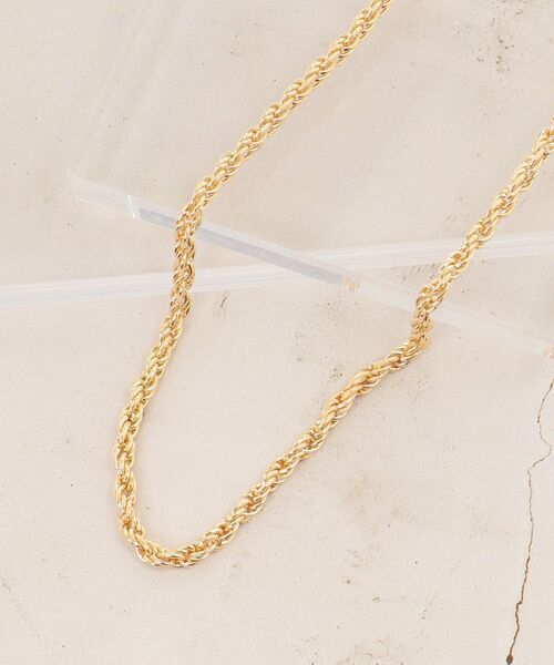 le.coeur blanc（ルクールブラン）の「デザインチェーンネックレス（ネックレス・レディース・ゴールド・FREE）」の2枚目の写真