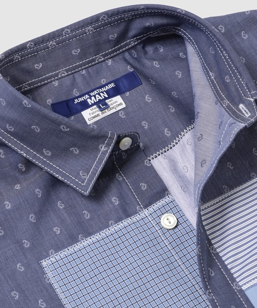 PATCH WORK HALF SLEEVE SHIRT（シャツ/ブラウス）｜JUNYA