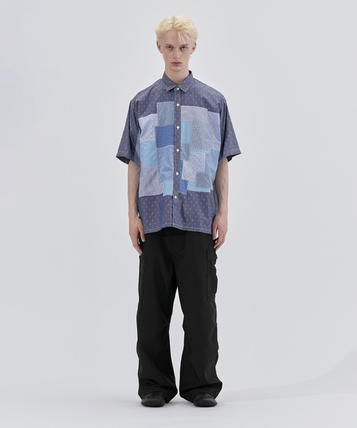 PATCH WORK HALF SLEEVE SHIRT（シャツ/ブラウス）｜JUNYA