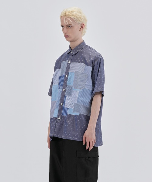 PATCH WORK HALF SLEEVE SHIRT（シャツ/ブラウス）｜JUNYA