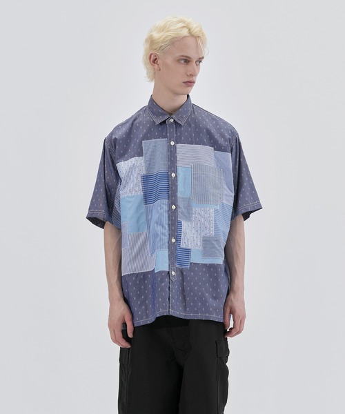 PATCH WORK HALF SLEEVE SHIRT（シャツ/ブラウス）｜JUNYA