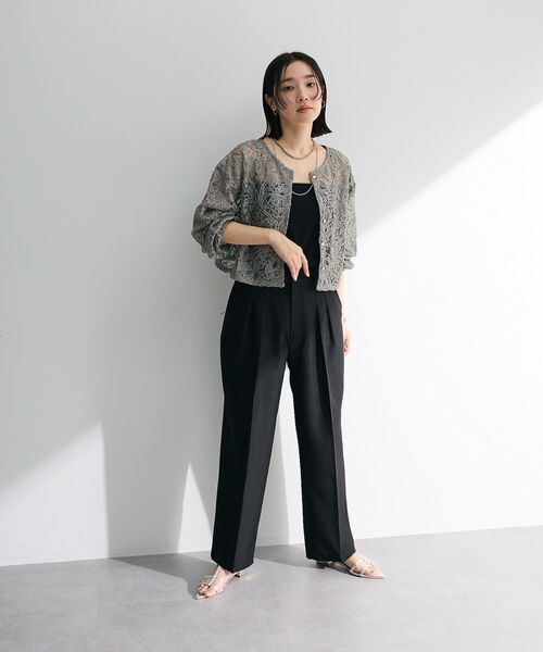 ELENCARE DUE（エレンカーレデュエ）の「・ELENCARE DUE 2wayコードレースカーデ（カーディガン/ボレロ・レディース・チャコールグレー/ブラック/アイボリー・FREE）」の14枚目の写真