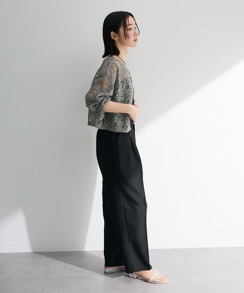 ELENCARE DUE（エレンカーレデュエ）の「・ELENCARE DUE 2wayコードレースカーデ（カーディガン/ボレロ・レディース・チャコールグレー/ブラック/アイボリー・FREE）」の15枚目の写真