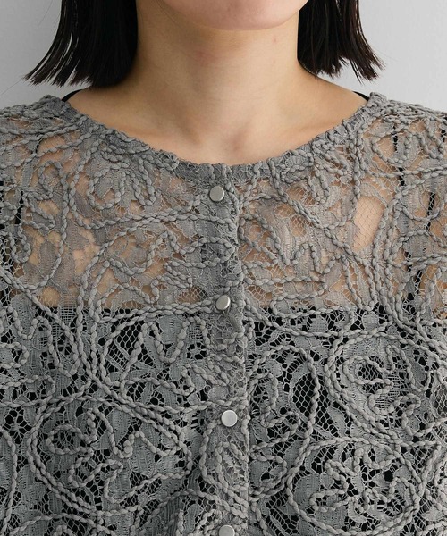 ELENCARE DUE（エレンカーレデュエ）の「・ELENCARE DUE 2wayコードレースカーデ（カーディガン/ボレロ・レディース・チャコールグレー/ブラック/アイボリー・FREE）」の20枚目の写真