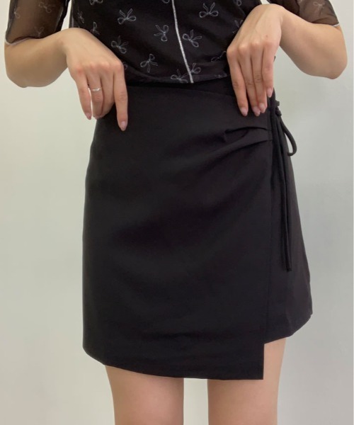 kirakiraShop(キラキラショップ)の「サイド リボン ラップ スカート パンツ(スカート・レディース・ピンク/ブラック/クリーム・S/M/L)」の15枚目の写真