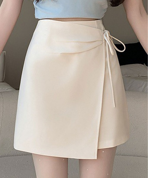 kirakiraShop(キラキラショップ)の「サイド リボン ラップ スカート パンツ(スカート・レディース・ピンク/ブラック/クリーム・S/M/L)」の20枚目の写真