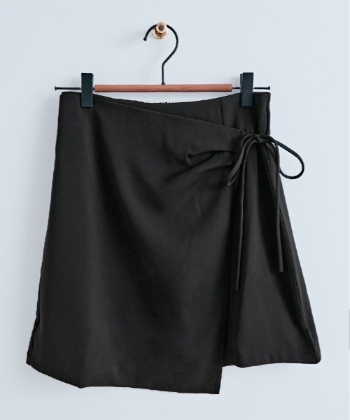 kirakiraShop(キラキラショップ)の「サイド リボン ラップ スカート パンツ(スカート・レディース・ピンク/ブラック/クリーム・S/M/L)」の7枚目の写真