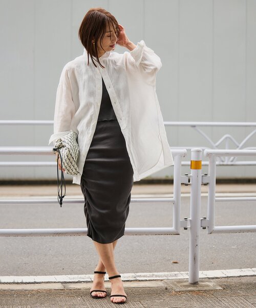 TICCA ティッカ 別注リネンスクエアビッグシャツ TBES-402（シャツ  