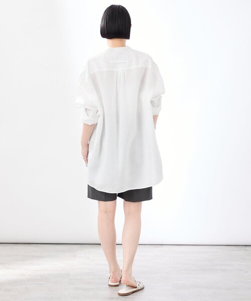 TICCA(ティッカ)の「TICCA ティッカ 別注リネンスクエアビッグシャツ TBES-402(シャツ/ブラウス・レディース・ホワイト/オリーブ/ベージュ/ネイビー/ピンク・FREE)」の16枚目の写真