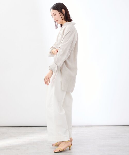 TICCA(ティッカ)の「TICCA ティッカ 別注リネンスクエアビッグシャツ TBES-402(シャツ/ブラウス・レディース・ホワイト/オリーブ/ベージュ/ネイビー/ピンク・FREE)」の18枚目の写真