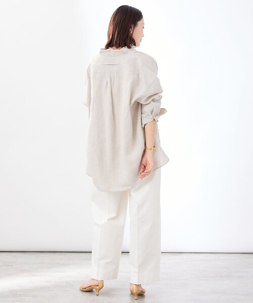 TICCA(ティッカ)の「TICCA ティッカ 別注リネンスクエアビッグシャツ TBES-402(シャツ/ブラウス・レディース・ホワイト/オリーブ/ベージュ/ネイビー/ピンク・FREE)」の19枚目の写真