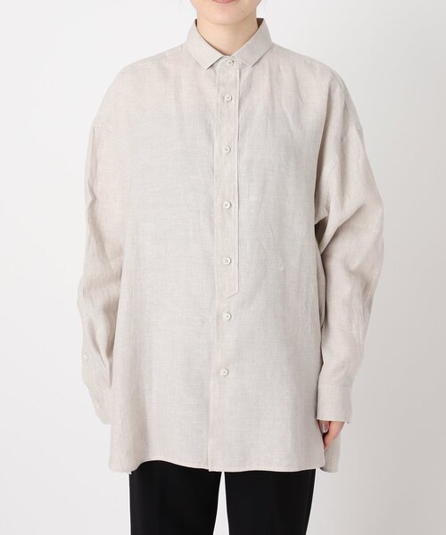 【リネン100%】ティッカ　TICCA スクエアシャツ麻 日本製オーバーサイズ TICCA(ティッカ)】 LINEN SQUARE BIG SHIRT|allureville