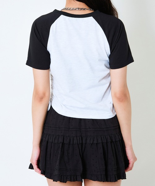 GORGE（ゴージ）の「《ドロスト裾×ラグランスリーブ》レディース ロゴプリントTシャツ サマ見え 春夏秋（Tシャツ/カットソー・レディース・オートミール/オフホワイト/カーキ/チャコールグレー・F）」の16枚目の写真