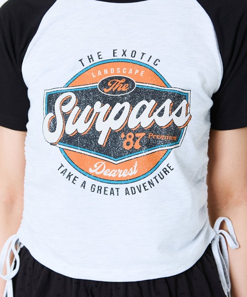 GORGE（ゴージ）の「《ドロスト裾×ラグランスリーブ》レディース ロゴプリントTシャツ サマ見え 春夏秋（Tシャツ/カットソー・レディース・オートミール/オフホワイト/カーキ/チャコールグレー・F）」の17枚目の写真