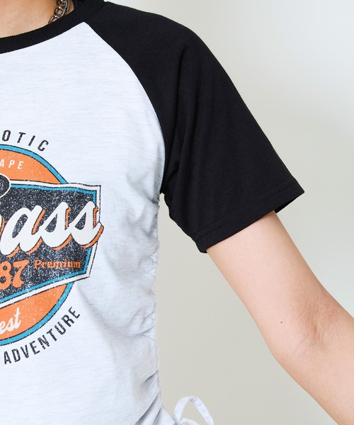 GORGE（ゴージ）の「《ドロスト裾×ラグランスリーブ》レディース ロゴプリントTシャツ サマ見え 春夏秋（Tシャツ/カットソー・レディース・オートミール/オフホワイト/カーキ/チャコールグレー・F）」の19枚目の写真