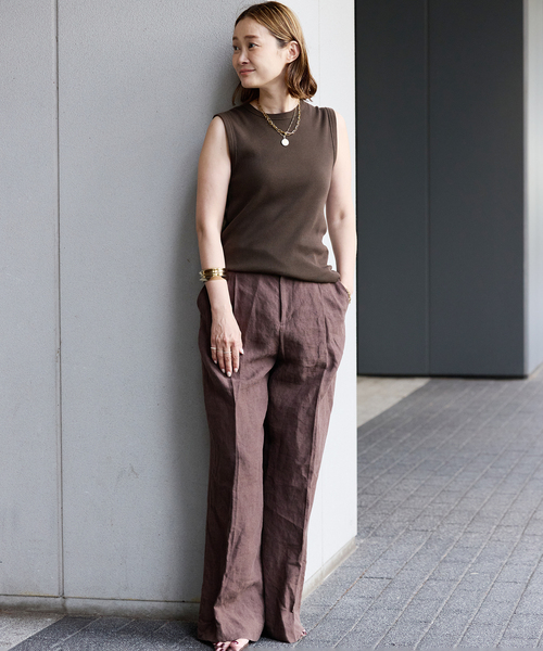 Deuxieme Classe（ドゥーズィエムクラス）の「*追加 dignity sleeveless（Tシャツ/カットソー・レディース・ブラック/チョコ/カーキ/ホワイト/ライトホワイト/ウッド/ボルドー・FREE）」の12枚目の写真