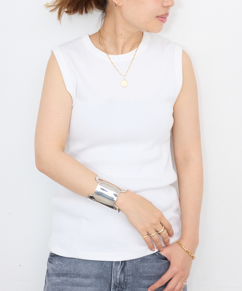 Deuxieme Classe（ドゥーズィエムクラス）の「*追加 dignity sleeveless（Tシャツ/カットソー・レディース・ブラック/チョコ/カーキ/ホワイト/ライトホワイト/ウッド/ボルドー・FREE）」の20枚目の写真