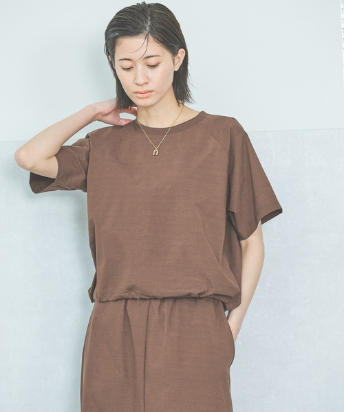 LAKOLE（ラコレ）の「【セットアップ対応・多機能付き】カットドロストプルオーバー / 329613（Tシャツ/カットソー・レディース・ブラック/グレイッシュベージュ/カーキ/グレー/ブラウン・FREE）」の3枚目の写真