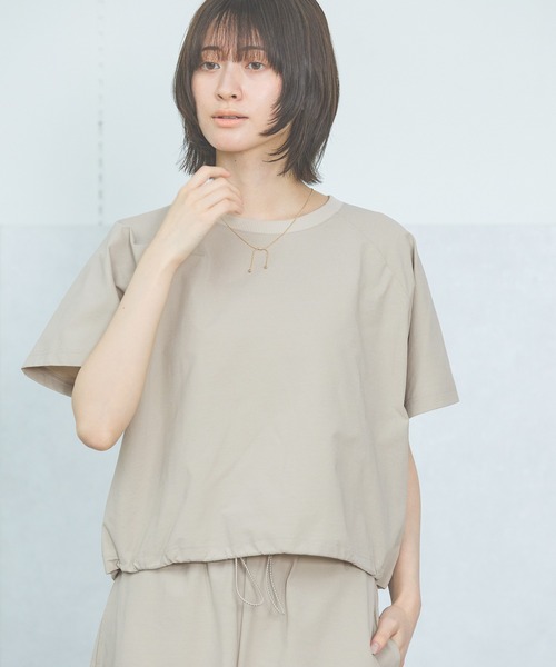 LAKOLE（ラコレ）の「【セットアップ対応・多機能付き】カットドロストプルオーバー / 329613（Tシャツ/カットソー・レディース・ブラック/グレイッシュベージュ/カーキ/グレー/ブラウン・FREE）」の4枚目の写真