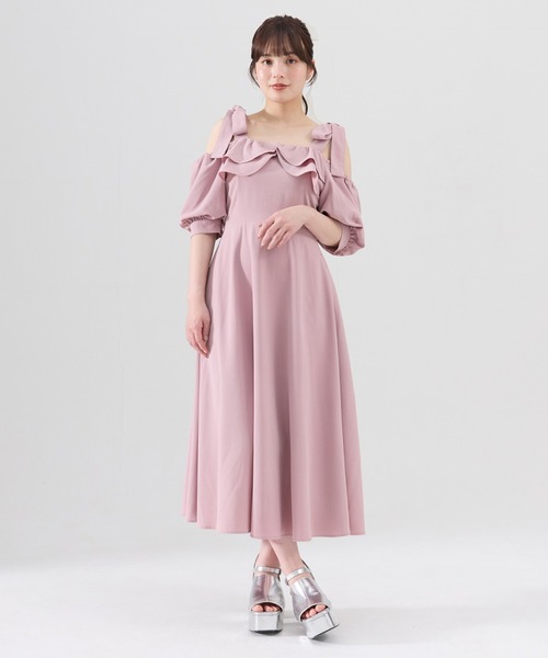 オフショル ワンピ ワンホン ショルダーリボンワンピース(デイリーワンピース)｜DRESS