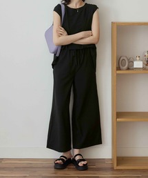 麻調ワイドパンツ（ショート丈）