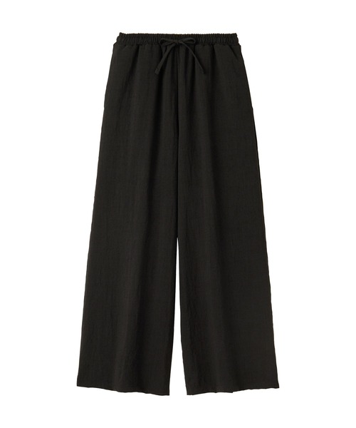 CHAN ME(チャンミ)の「麻調ワイドパンツ(ショート丈)(その他パンツ・レディース・チャコールグレー/ブラック/グレイッシュベージュ/サックスブルー/グリーン/バーガンディー・MEDIUM/LARGE/X-LARGE)」の15枚目の写真