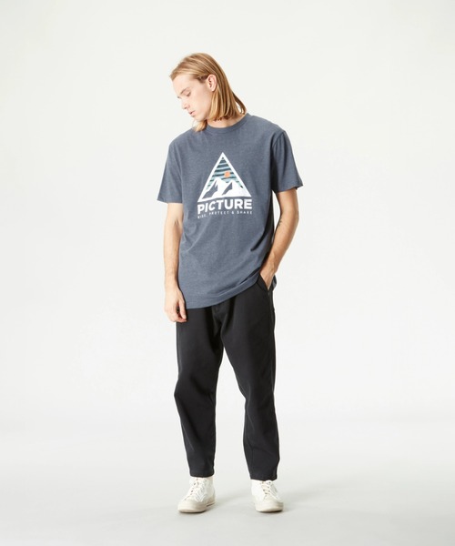 PICTURE ORGANIC CLOTHING(ピクチャーオーガニッククロージング)の「【PICTURE/ピクチャー】AUTHENTIC TEE/半袖マウンテンロゴTシャツ(Tシャツ/カットソー・メンズ・ホワイト系その他/ダークブルー/イエロー・MEDIUM/LARGE/X-LARGE)」の11枚目の写真