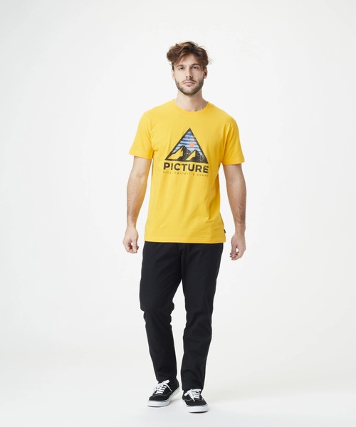 PICTURE ORGANIC CLOTHING(ピクチャーオーガニッククロージング)の「【PICTURE/ピクチャー】AUTHENTIC TEE/半袖マウンテンロゴTシャツ(Tシャツ/カットソー・メンズ・ホワイト系その他/ダークブルー/イエロー・MEDIUM/LARGE/X-LARGE)」の18枚目の写真