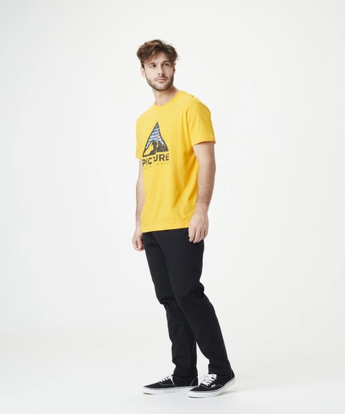 PICTURE ORGANIC CLOTHING(ピクチャーオーガニッククロージング)の「【PICTURE/ピクチャー】AUTHENTIC TEE/半袖マウンテンロゴTシャツ(Tシャツ/カットソー・メンズ・ホワイト系その他/ダークブルー/イエロー・MEDIUM/LARGE/X-LARGE)」の20枚目の写真