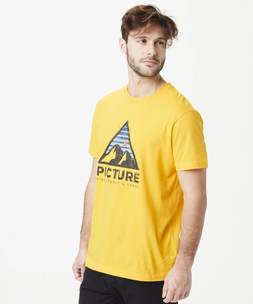 PICTURE ORGANIC CLOTHING(ピクチャーオーガニッククロージング)の「【PICTURE/ピクチャー】AUTHENTIC TEE/半袖マウンテンロゴTシャツ(Tシャツ/カットソー・メンズ・ホワイト系その他/ダークブルー/イエロー・MEDIUM/LARGE/X-LARGE)」の21枚目の写真