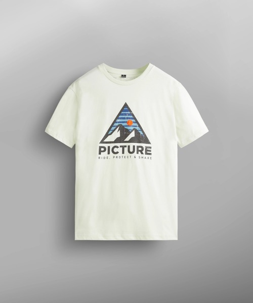 PICTURE ORGANIC CLOTHING(ピクチャーオーガニッククロージング)の「【PICTURE/ピクチャー】AUTHENTIC TEE/半袖マウンテンロゴTシャツ(Tシャツ/カットソー・メンズ・ホワイト系その他/ダークブルー/イエロー・MEDIUM/LARGE/X-LARGE)」の8枚目の写真