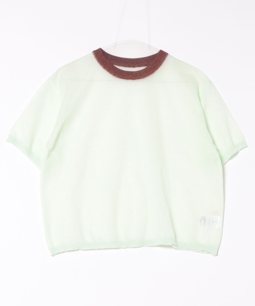 en CAnAF(エンカナフ)の「バイカラーシアーニット(Tシャツ/カットソー・レディース・ブルー/グリーン/グレー・フリー)」の21枚目の写真