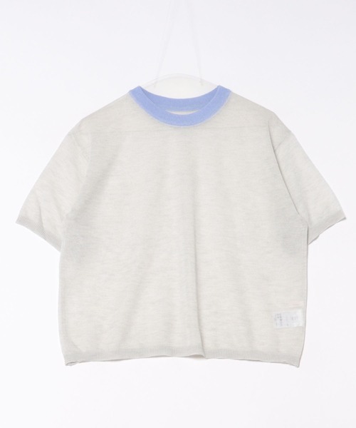 en CAnAF(エンカナフ)の「バイカラーシアーニット(Tシャツ/カットソー・レディース・ブルー/グリーン/グレー・フリー)」の22枚目の写真