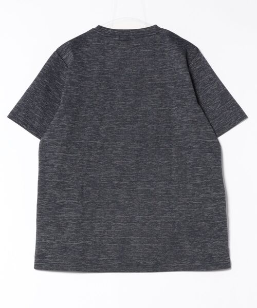 m.f.editorial(エムエフエディトリアル)の「【ストレッチ】m.f.エディトリアル メンズ メランジ クルーネック 半袖 Tシャツ(Tシャツ/カットソー・メンズ・ホワイト×ブラック/ネイビー・LARGE/MEDIUM/X-LARGE)」の3枚目の写真