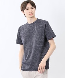 m.f.editorial（エムエフエディトリアル）の「【ストレッチ ウォッシャブル】m.f.エディトリアル メンズ メランジ クルーネック 半袖 Tシャツ（Tシャツ/カットソー）」