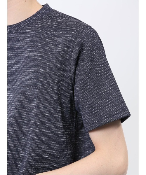 m.f.editorial(エムエフエディトリアル)の「【ストレッチ】m.f.エディトリアル メンズ メランジ クルーネック 半袖 Tシャツ(Tシャツ/カットソー・メンズ・ホワイト×ブラック/ネイビー・LARGE/MEDIUM/X-LARGE)」の20枚目の写真