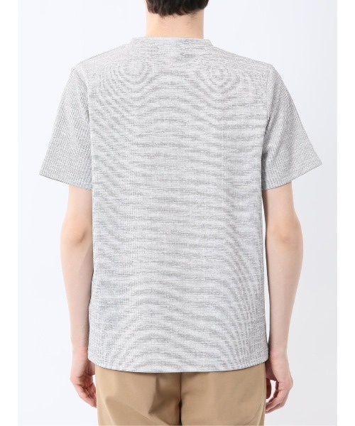 m.f.editorial(エムエフエディトリアル)の「【ストレッチ】m.f.エディトリアル メンズ メランジ クルーネック 半袖 Tシャツ(Tシャツ/カットソー・メンズ・ホワイト×ブラック/ネイビー・LARGE/MEDIUM/X-LARGE)」の19枚目の写真