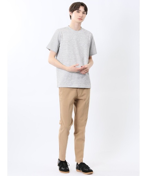 m.f.editorial(エムエフエディトリアル)の「【ストレッチ】m.f.エディトリアル メンズ メランジ クルーネック 半袖 Tシャツ(Tシャツ/カットソー・メンズ・ホワイト×ブラック/ネイビー・LARGE/MEDIUM/X-LARGE)」の7枚目の写真