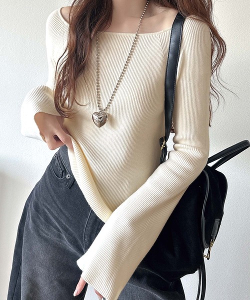 セール】デコルテ美人を叶える、大人の上品アイテム♪ボートネック
