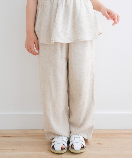 URBAN RESEARCH DOORS(アーバンリサーチドアーズ)の「『セットアップ対応/親子リンク』レーヨンリネンイージーパンツ(KIDS)(その他パンツ・キッズ・イエロー/ナチュラル・105/120/135)」の2枚目の写真