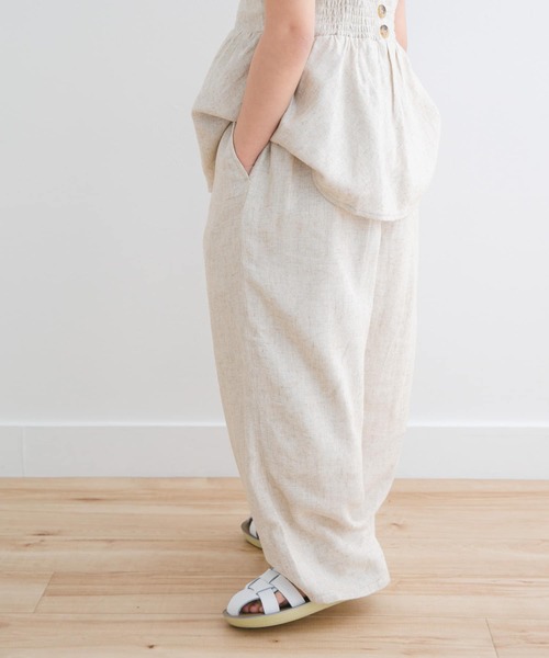 URBAN RESEARCH DOORS(アーバンリサーチドアーズ)の「『セットアップ対応/親子リンク』レーヨンリネンイージーパンツ(KIDS)(その他パンツ・キッズ・イエロー/ナチュラル・105/120/135)」の17枚目の写真