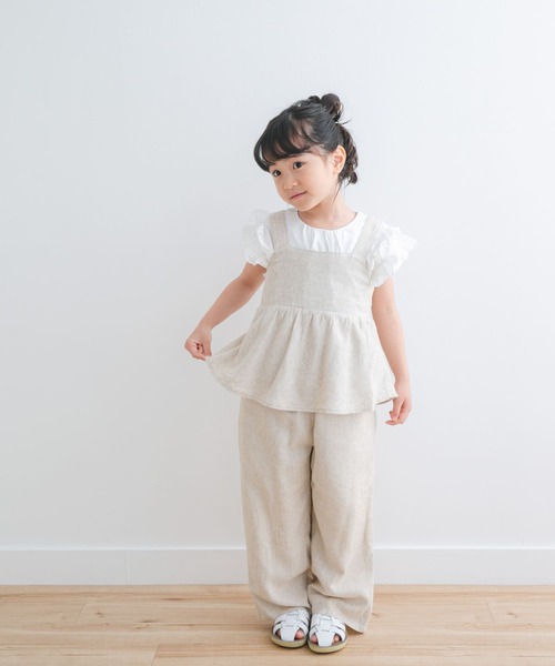 URBAN RESEARCH DOORS(アーバンリサーチドアーズ)の「『セットアップ対応/親子リンク』レーヨンリネンイージーパンツ(KIDS)(その他パンツ・キッズ・イエロー/ナチュラル・105/120/135)」の21枚目の写真