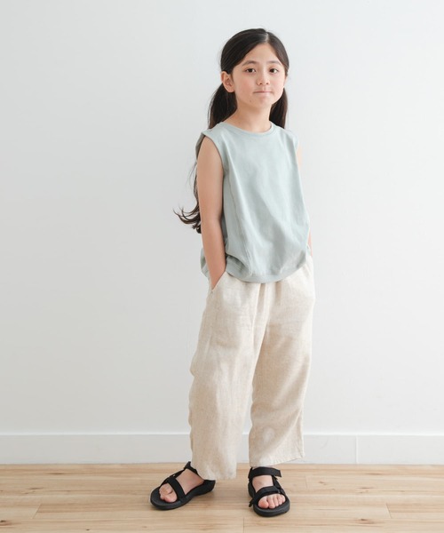 URBAN RESEARCH DOORS(アーバンリサーチドアーズ)の「『セットアップ対応/親子リンク』レーヨンリネンイージーパンツ(KIDS)(その他パンツ・キッズ・イエロー/ナチュラル・105/120/135)」の5枚目の写真