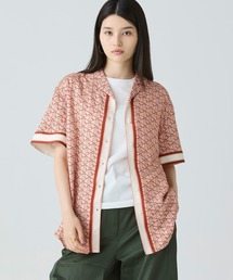 LACOSTE | ウィメンズオープンカラーモノグラムシャツ(シャツ/ブラウス)