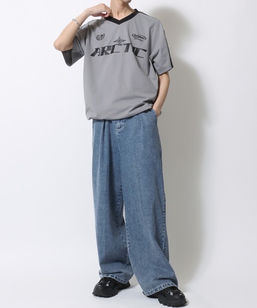 セール】ゲームシャツ ユニフォームTシャツ 半袖 オーバーサイズ