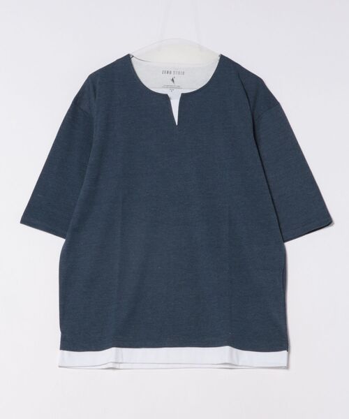 LB/S (エルビーエス)の「【ZERO STAIN/ゼロステイン】汗染みの目立ちにくいTシャツ ZEROSTAIN 切り替えデザインTシャツ 防汚 UVカット 綿タッチ・厚手(Tシャツ/カットソー・メンズ・ベージュ系その他2/ブラック系その他2/ホワイト系その他/ブルー系その他2/ブルー系その他/ブラック系その他/ブルー系その他3/ブルー系その他4/ホワイト系その他2/ブラック系その他3/ベージュ系その他/ブラック系その他4・MEDIUM/LARGE/X-LARGE)」の1枚目の写真
