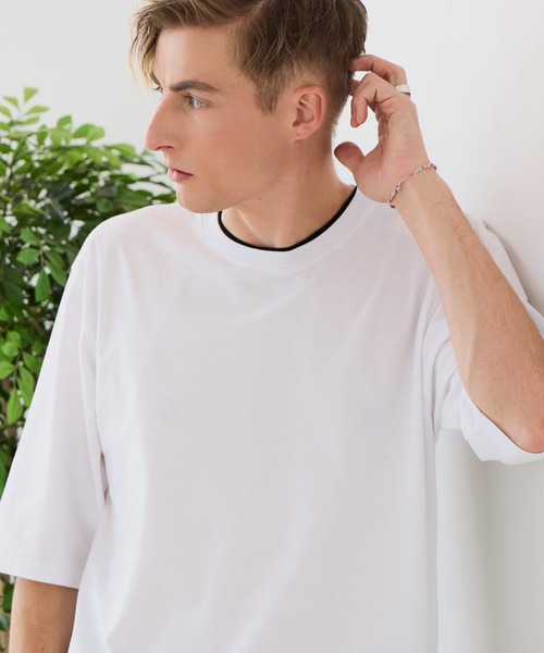 LB/S (エルビーエス)の「【ZERO STAIN/ゼロステイン】汗染みの目立ちにくいTシャツ ZEROSTAIN 切り替えデザインTシャツ 防汚 UVカット 綿タッチ・厚手(Tシャツ/カットソー・メンズ・ベージュ系その他2/ブラック系その他2/ホワイト系その他/ブルー系その他2/ブルー系その他/ブラック系その他/ブルー系その他3/ブルー系その他4/ホワイト系その他2/ブラック系その他3/ベージュ系その他/ブラック系その他4・MEDIUM/LARGE/X-LARGE)」の3枚目の写真