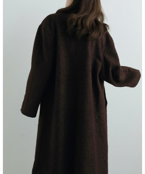anuke(アンヌーク)の「Double Tweed Coat(テーラードジャケット・レディース・クリーム/ブラウン・38inch/36inch)」の7枚目の写真