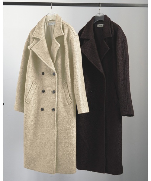 anuke(アンヌーク)の「Double Tweed Coat(テーラードジャケット・レディース・クリーム/ブラウン・38inch/36inch)」の10枚目の写真